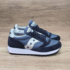 Saucony Jazz 81 Men's Sz 4.5 Women's Size 6 Navy Silver Sneakers (S70539-1) NEW